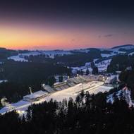 Areál v Novém Městě na Moravě, dějiště biatlonového Světového poháru.