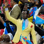 Michel Kuka během zápasu s Botswanou.