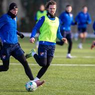 <p></p>
<p>Zahájení zimní přípravy fotbalistů Baníku Ostrava, 3. ledna 2026, Ostrava. Zleva Petr Jaroň z Ostravy a Alexander Munksgaard z Ostravy.</p>
<p></p>