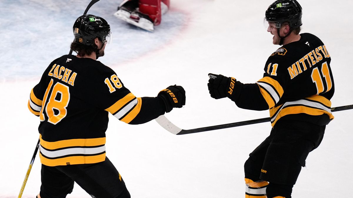 Pastrnak & Zacha Score as Bruins Defeat Red Wings | NHL Highlights