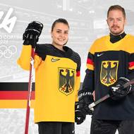 Německé dresy pro hokejový olympijský turnaj.