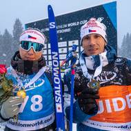 Simona Bubeníčková s trasérem Davidem Šrůtkem slaví druhou parabiatlonovou medaili