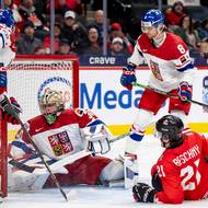 Gól Colea Reschnyho ve třetí třetině. 