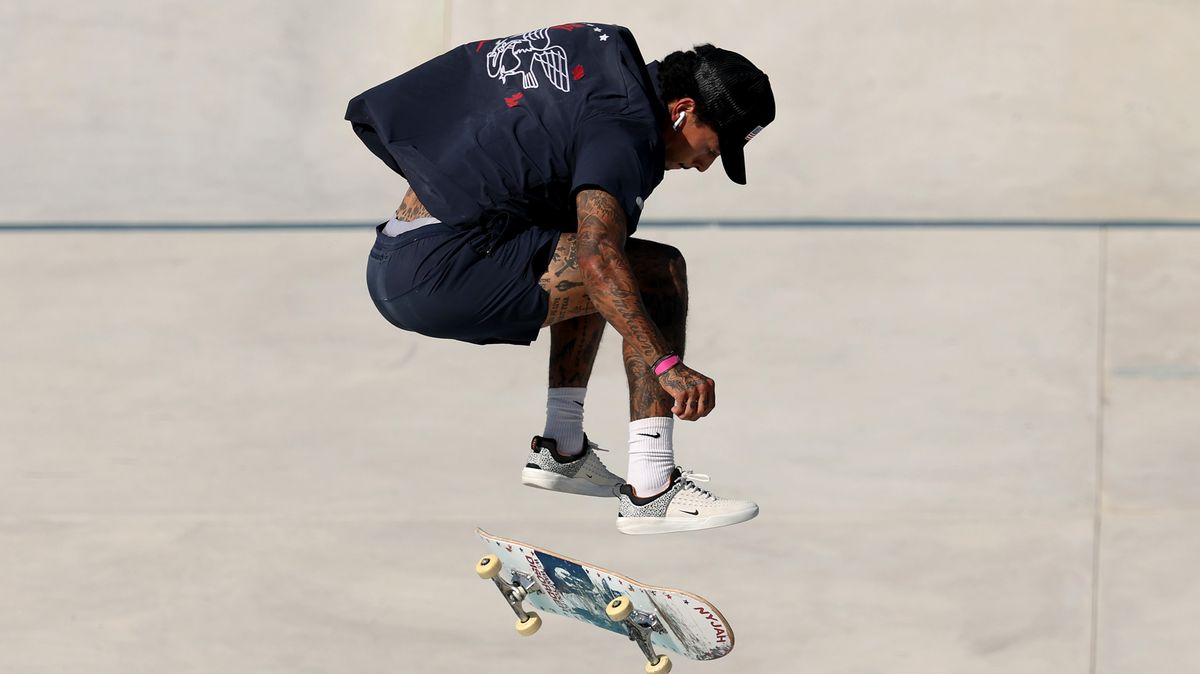 Sedminásobný světový šampion ve skateboardingu Huston má po pádu zlomenou lebku a očnici