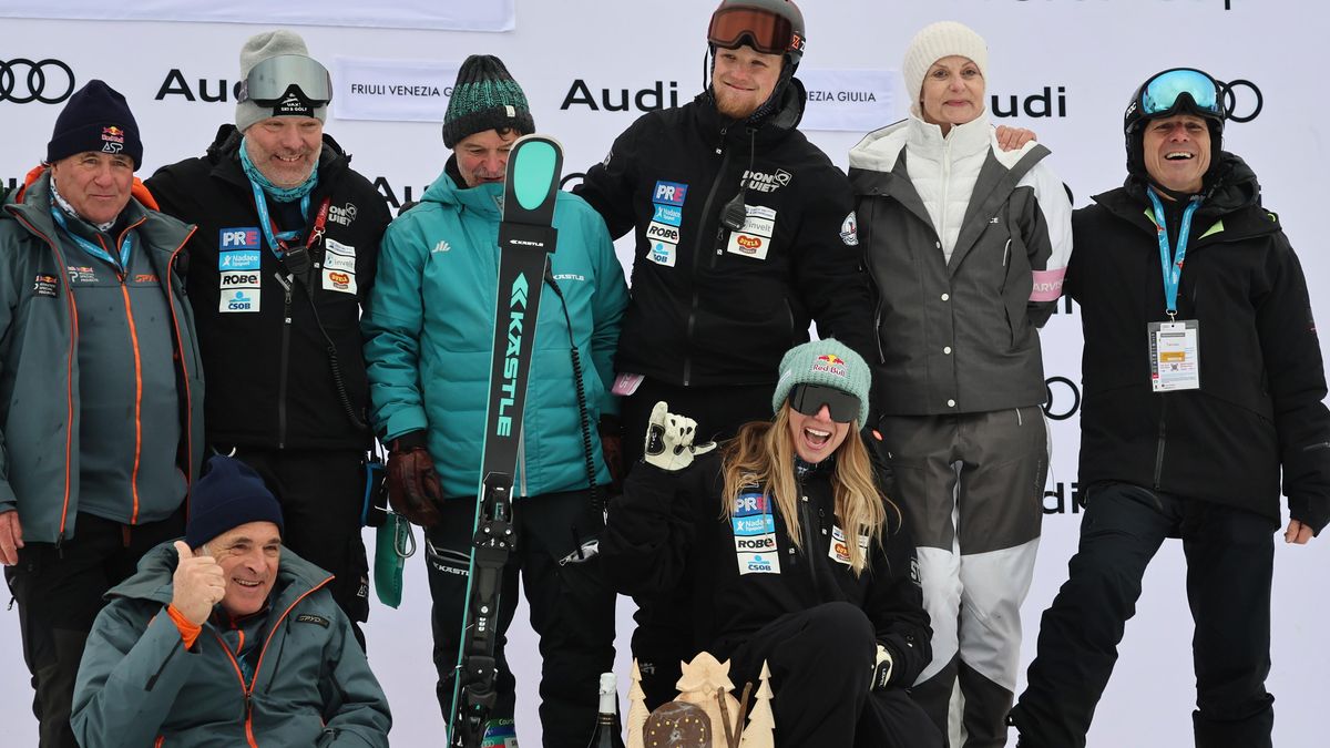 Rozzářená Ledecká předvedla svoji nejoblíbenější činnost. Soupeřky nechala být