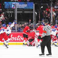Gól! Celkem jich čeští mladíci nasázeli Kanadě šest. 