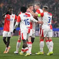 Slávistická radost z poločasového výsledku 2:2.