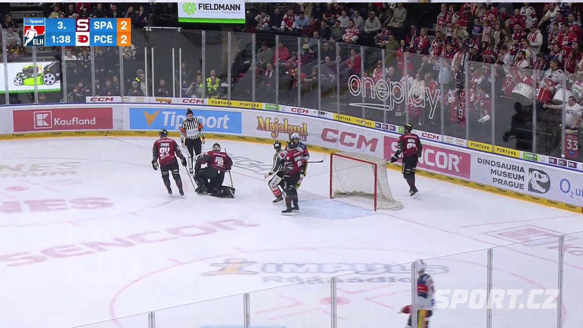 Vyhrocená bitva Sparty s Pardubicemi. Tak si polib, ty hrdino! řval vytočený Sedlák na Chlapíka