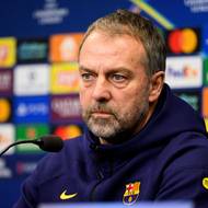 Trenér Barcelony Hansi Flick během tréninku před utkáním ligové fáze Ligy mistrů UEFA, SK Slavia Praha - FC Barcelona, dne 20. ledna 2026 v Praze.