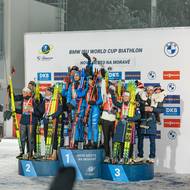 Stupně vítězů. První Italové, druzí Francouzi a třetí Češi, doplnění o potomky Michala Krčmáře. 