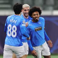 Oslavy gólu Bruna Felipeho.