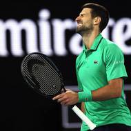 Zklamaný Novak Djokovič během finále Australian Open