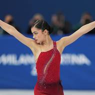 Útok ruské krasobruslařky Adelije Petrosjanové závodící pod neutrální vlajkou na medaili nevyšel