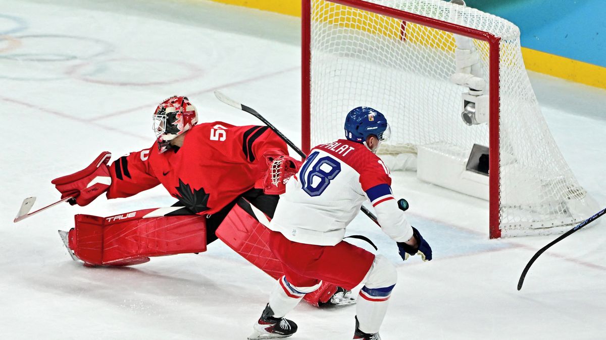 Kdepak šest. Dokonce osm českých hráčů na ledě odhalil záběr při Palátově gólu