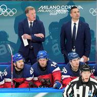 Kouč Radim Rulík na střídačce českého týmu