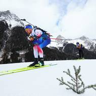 Michal Krčmář na olympijské trati v Anterselvě.