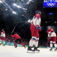 Reakce českých hokejistů po závěrečné brance Kanady.