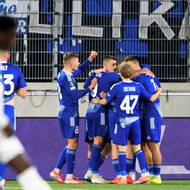 Hanáci slaví gól Jáchyma Šípa.