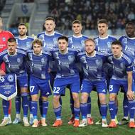 Základní sestava Olomouce při odvetě v Lausanne.