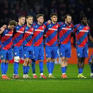 Zklamaní fotbalisté Viktorie Plzeň.