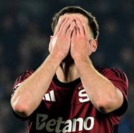 Matyáš Vojta ze Sparty po neproměněné příležitosti.