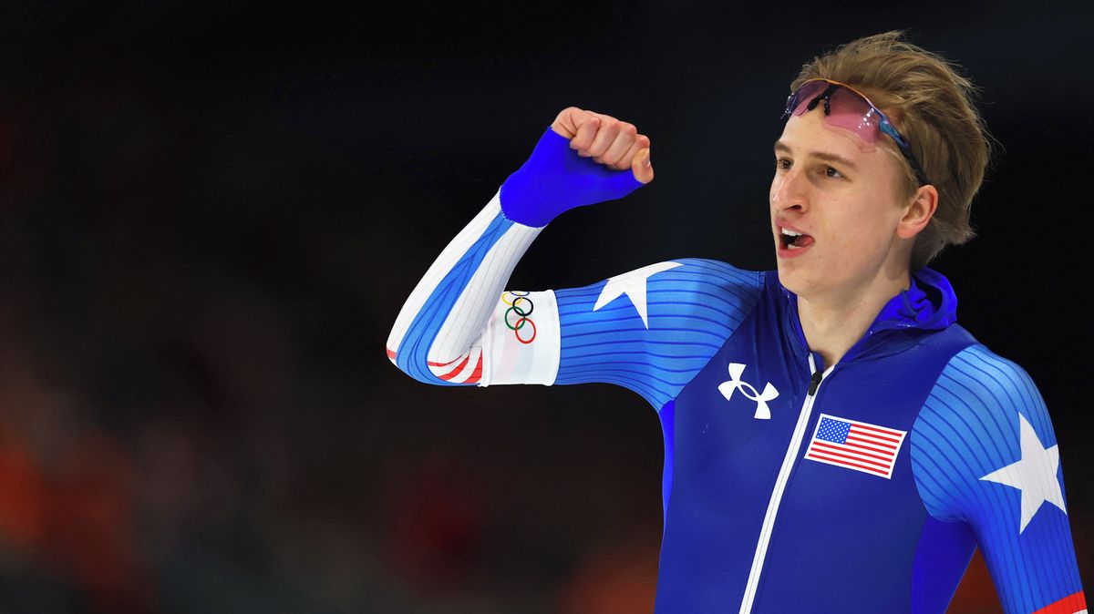 Rychlobruslař Stolz splnil v olympijském závodu na 1000 metrů roli největšího favorita