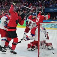 Kanadské vyrovnání 8 minut před koncem 2. třetiny.