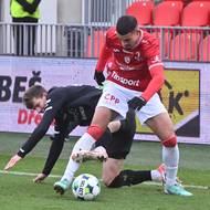 <p>Utkání 22. kola první fotbalové ligy: FK Pardubice - FK Jablonec, 15. února 2026, Pardubice.</p>