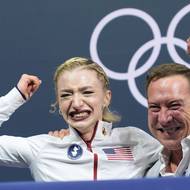 Američanka Amber Glennová předvedla skvělou volnou jízdu a po známkování měla ohromnou radost. 