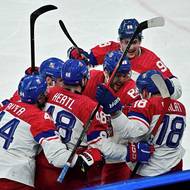 Česká radost po vedoucím gólu.