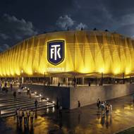 Jihovýchodní strana nových Stínadel v noci