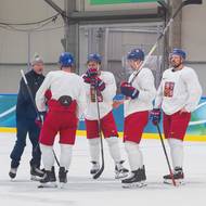 Radim Rulík s Filipe Hronekem, Davidem Pastrňákem, Martinem Nečasem a Tomášem Hertlem.