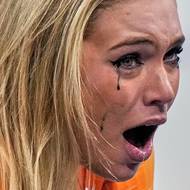 Jutta Leerdamová neskrývala po zisku zlaté olympijské medaile dojetí.