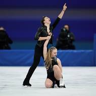 Kateřina a Daniel Mrázkovi při rytmickém tanci na ZOH