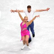 Natálie Taschlerová a Filip Taschler na olympiádě při rytmickém tanci