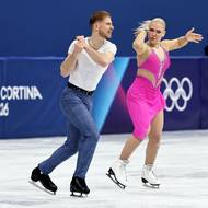 Natálie a Filip Taschlerovi během rytmického tance na ZOH