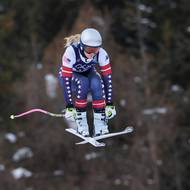 Lindsey Vonnová bez problémů zvládla tréninkový sjezd.