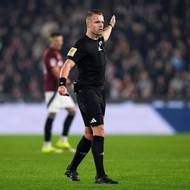 Rozhodčí Karel Rouček během utkání fotbalové ligy mezi Spartou a Baníkem.