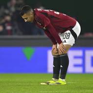 Zklamaný Hugo Sochůrek po čtyřgólovém přídělu.