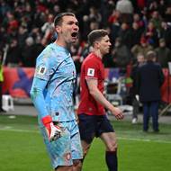 Matěj Kovář slaví výhru.