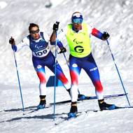 Simona Bubeníčková a trasér David Šrůtek na trati