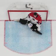 Gólman Patrik Sedláček byl po prohraném utkání o bronz hodně zklamaný