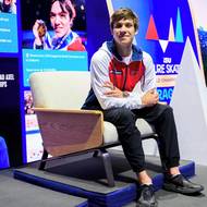 Český krasobruslař Georgii Reshtenko před startem MS 2026 v krasobruslení, dne 23. března 2026 v Praze.