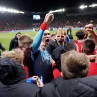 Matěj Kovář v centru českých oslav.