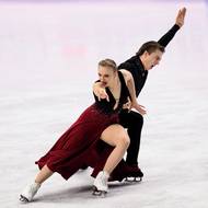 Český pár Kateřina a Daniel Mrázkovi během volných tanců na MS 2026 v krasobruslení v Praze.