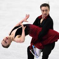 Český pár Kateřina a Daniel Mrázkovi během volných tanců na MS 2026 v krasobruslení v Praze.