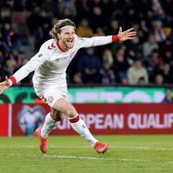 Kasper Høgh měl skvělý nástup. Po pěti minutách na hřišti vyrovnal stav baráže.