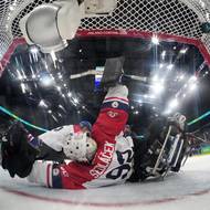 Snaha Patrika Sedláčka zabránit třetímu americkému gólu.