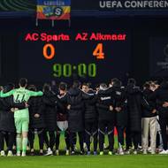 Sparťanské kolečko po čtyřgólovém přídělu.