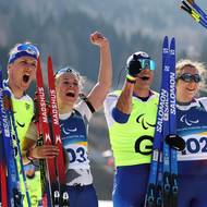 V cíli se radovaly obě české dvojice, Edlingerová s Paťavou dojeli první, Bubeníčková se Šrůtkem třetí